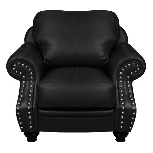 Charleston Chair in Black. Front view-SU-CR2130-80-100LF
