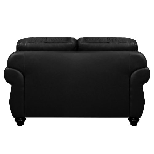 Charleston Loveseat in Black. Back view-SU-CR2130-80-200LF