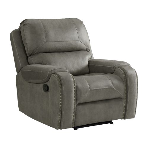 Calvin Motion Recliner in Grey. Angled view SU-CL23004100-107
