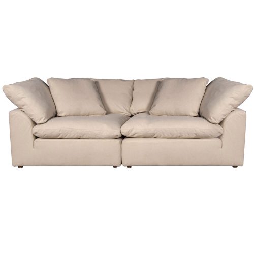 Cloud Puff Collection - Two Piece Sofa Sectional in Tan 391084 - Front view-SU-1458-84-2C