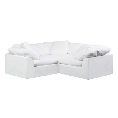 Cloud Puff Collection - Three Piece Sofa Sectional in White 391081 - Angle view-SU-1458-81-3C