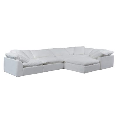 Cloud Puff Collection - Six Piece Sofa Sectional in White 391081 - Angle view-SU-1458-81-3C-2A-1O