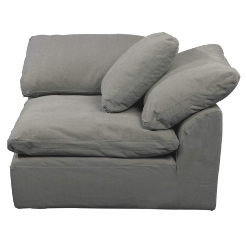Cloud Puff Collection - Slipcovered Modular Corner Arm Chair in Gray 391094-SU-145851-391094