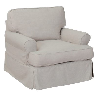 Horizon Slipcovered Collection - Padded Chair - three-quarter view SU-117620-220591