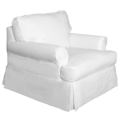 Horizon Slipcovered Collection - Padded Chair - three-quarter view SU-117620-391081