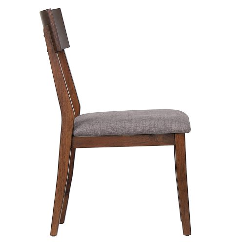 Mid Century Dining Collection: Dining chair with padded performance seat. Side view DLU-MC-C45