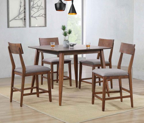 Mid Century Dining Collection - cafe height dining set - dining room setting - DLU-MC4848-B45-5P