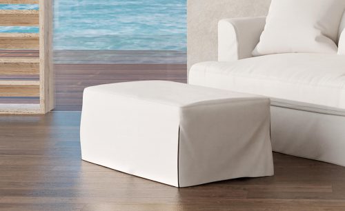 Newport Slipcovered Collection - Ottoman - living room setting SY-130030-391081