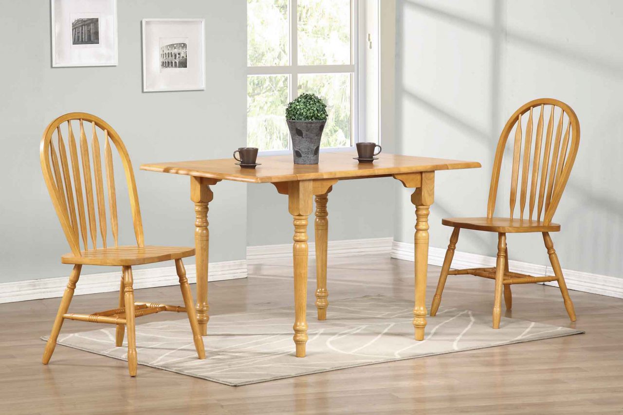 Arrowback Dining Chairs – Light Oak (38″) - Sunset Trading