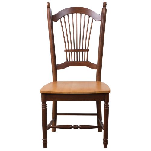 Oak Dining - Allenridge dining chairs - Nutmeg finish with light oak seat, front view-DLU-C07-NLO-2