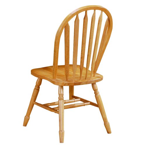 Oak Selections - Arrow-back dining chair - light-oak finish - back view DLU-820-LO-2
