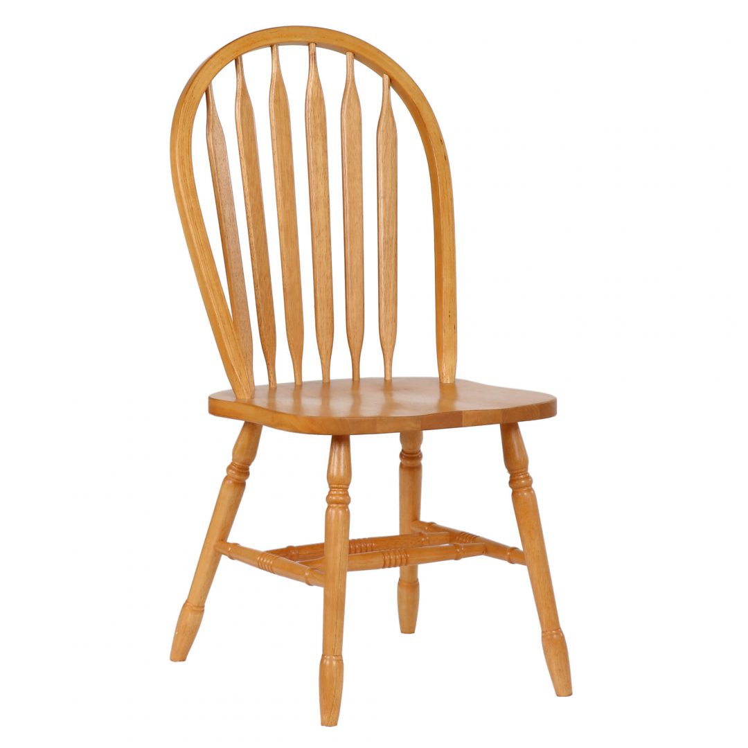 Arrowback Dining Chairs Light Oak (38″) Sunset Trading