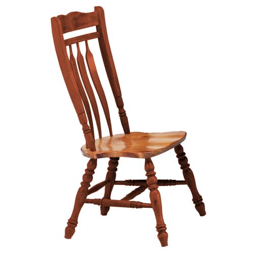 Oak Selections - Aspen dining chair 42 inch high - Nutmeg finish with Light-oak seat - front view DLU-C10-NLO-2