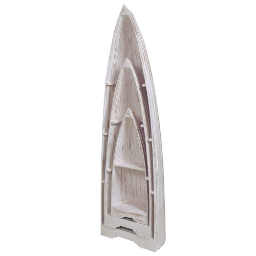 Shabby Chic Collection - 3-piece boat shelves - stacked view CC-CAB1920LD-WW