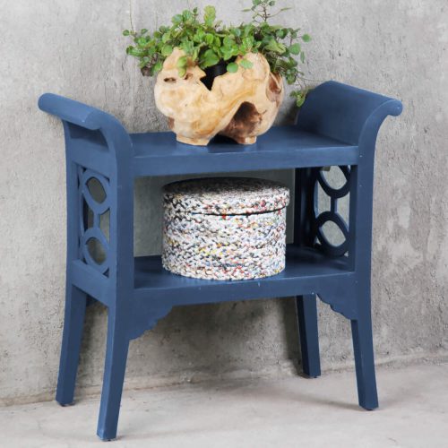 Shabby Chic Collection - Accent - Console table finished in dark blue - room setting CC-TAB1033LD-SD
