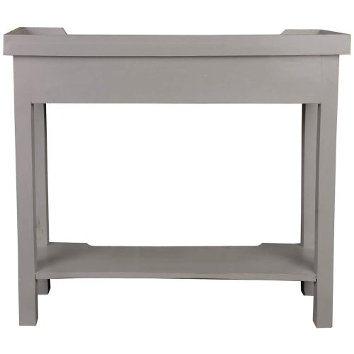 Shabby Chic Collection - Console table with drawers - finished in distressed antique gray - back view CC-TAB2284LD-AG