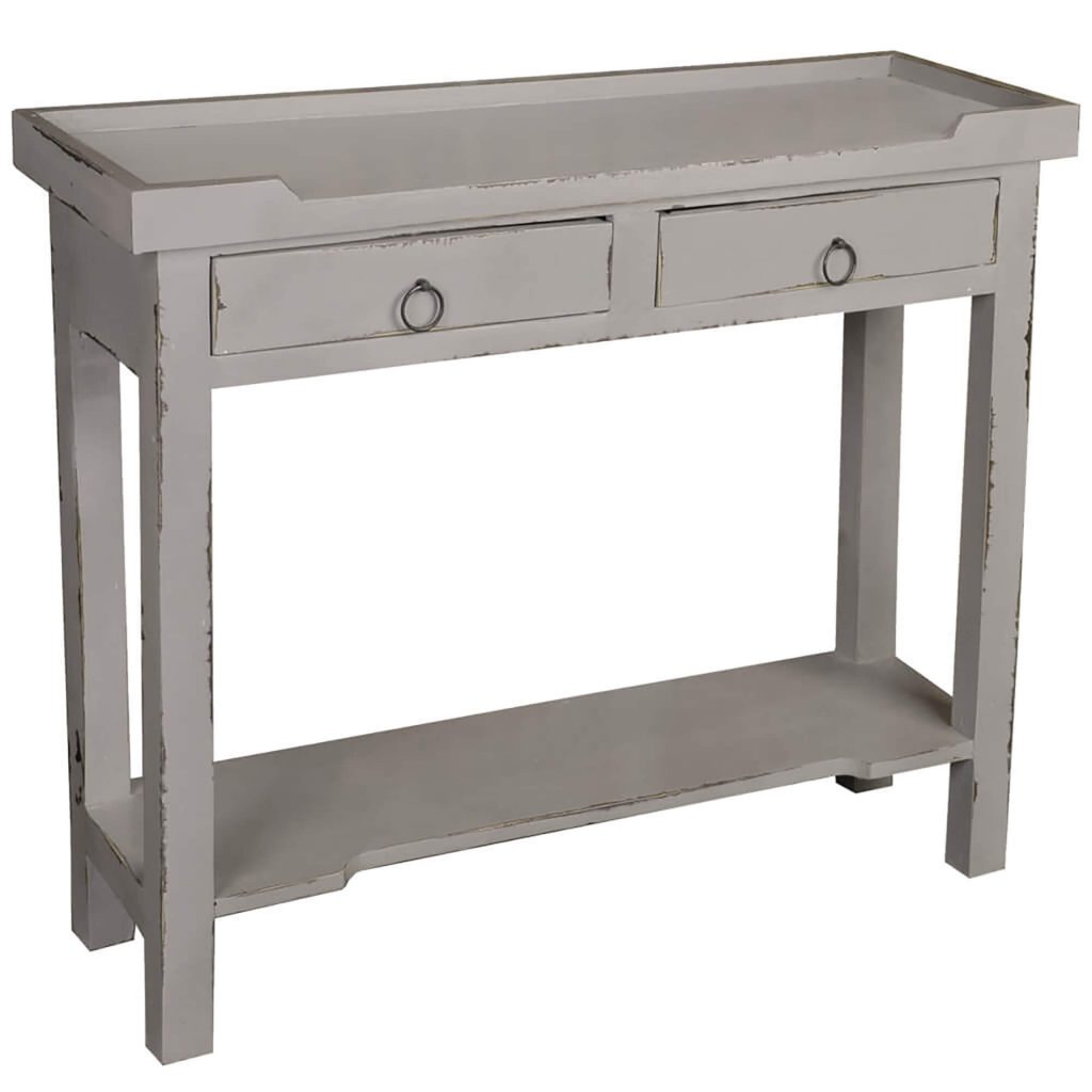 Cottage Hall Table Antique Gray Sunset Trading