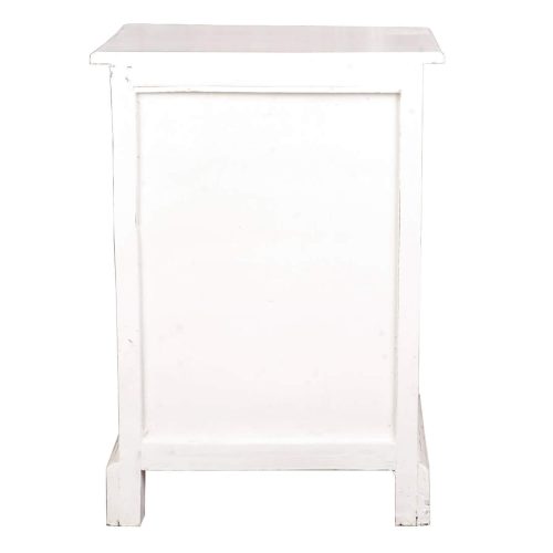 Shabby Chic Collection - Nightstand finished in a whitewash - back view CC-CHE551LD-WW