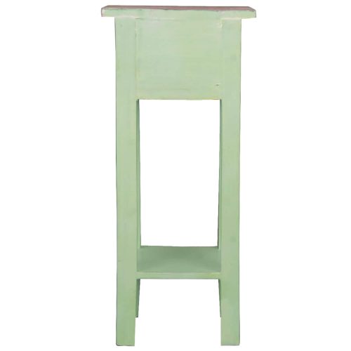 Shabby Chic Collection - Side table finished in Limewash with a Bahama wood top - back view CC-TAB1792TLD-BHLW