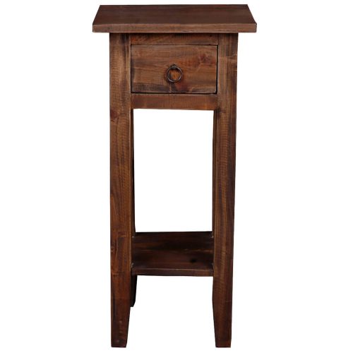Shabby Chic Collection - Side table finished in a distressed Raftwood - front view CC-TAB1792S-RW