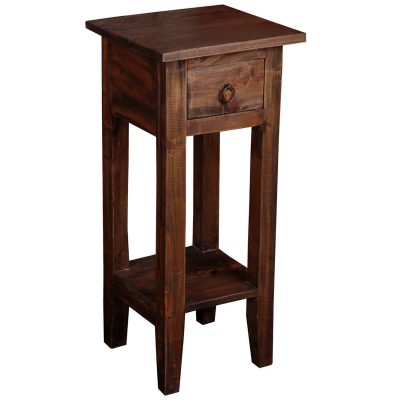 Shabby Chic Collection - Side table finished in a distressed Raftwood - three-quarter view CC-TAB1792S-RW