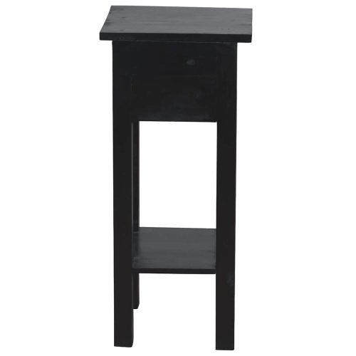 Shabby Chic Collection - Side table finished in antique black - back view CC-TAB1792LD-AB
