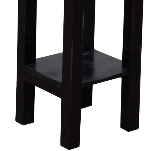 Shabby Chic Collection - Side table finished in antique black - detail of legs and shelf CC-TAB1792LD-AB