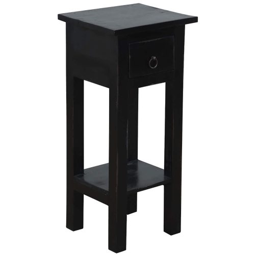 Shabby Chic Collection - Side table finished in antique black - three-quarter view CC-TAB1792LD-AB