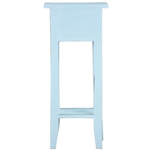 Shabby Chic Collection - Side table finished in distressed sky blue - back view CC-TAB1792LD-SB