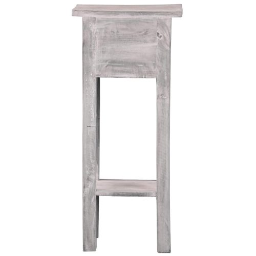 Shabby Chic Collection - Side table finished in stonewall gray - back view CC-TAB1792LD-SW