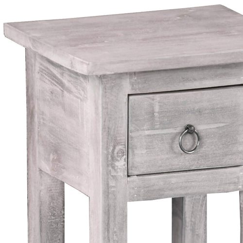 Shabby Chic Collection - Side table finished in stonewall gray - detail of construction CC-TAB1792LD-SW