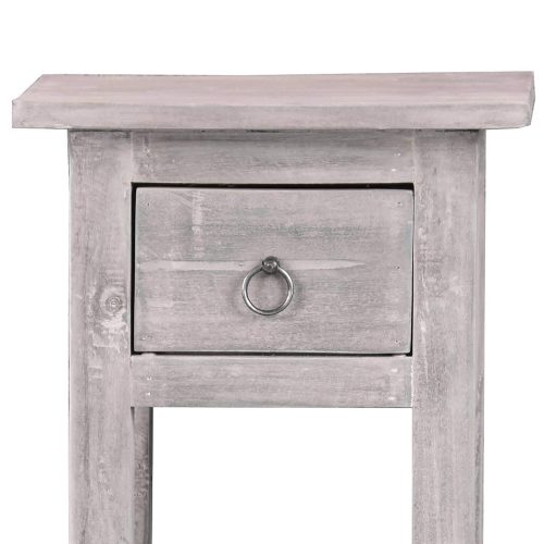 Shabby Chic Collection - Side table finished in stonewall gray - top and drawer detail CC-TAB1792LD-SW