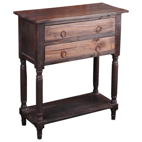 Shabby Chic Collection - Storage table with stacked drawers - three-quarter view CC-TAB014TT-BWRW