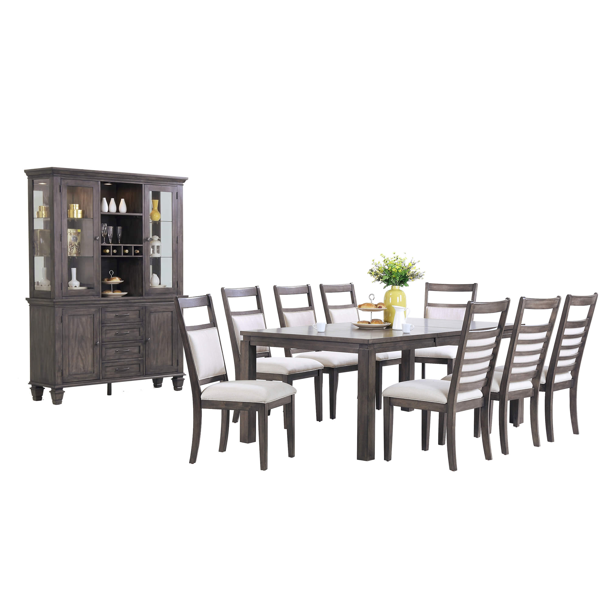 Dining Set With China Cabinet Shade, Dining Room Set With China Cabinet And Buffet