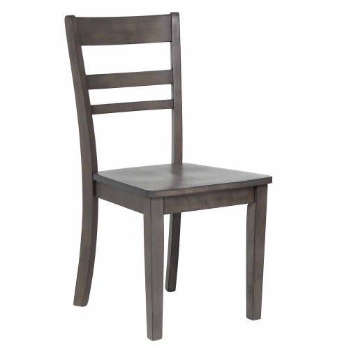 Shades of Gray - Slat back dining chair front view DLU-EL-C200-2