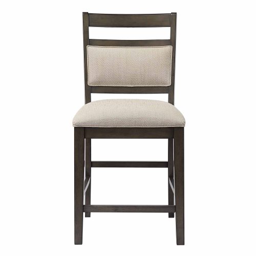 Shades of Gray - Upholstered Barstool - front view DLU-EL-B90-2