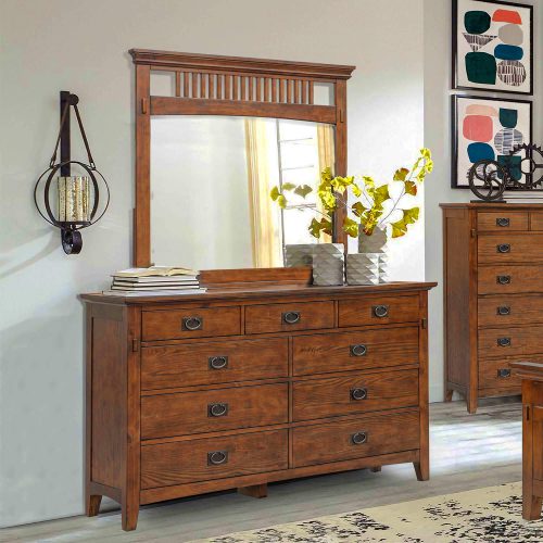 Mission Bay Collection-Dresser mirror-angle view in room setting-CF-4930-34-0877