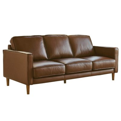 Midcentury Leather Sofa in chestnut-angled view-SU-PR15070-86-300E