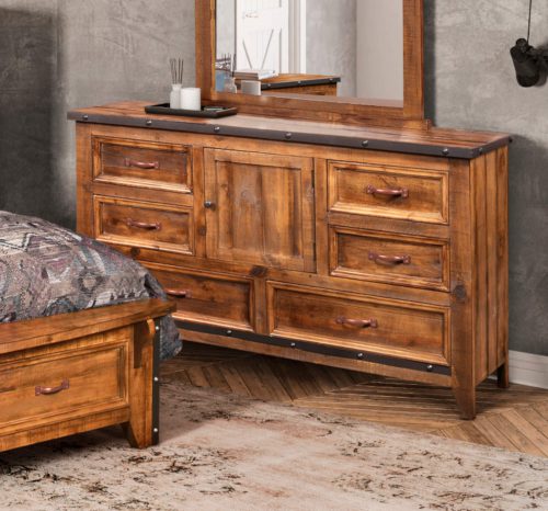 Rustic City dresser angle in room setting-HH-4365-310