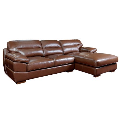 Jayson Right Facing Chaise Sofa in Chestnut - Three quarter view - SU-JH3786-2P