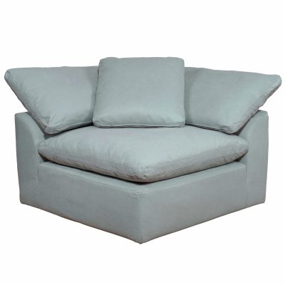 Cloud Puff Collection - Slipcovered Modular Corner Arm Chair in Light Blue 391043 - Angle view-SU-145851-391043