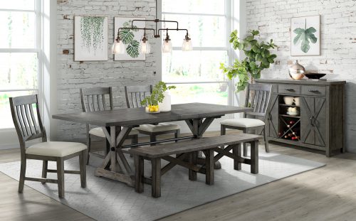 Trestle Dining Collection-ED-SK100-170BNSR-7P
