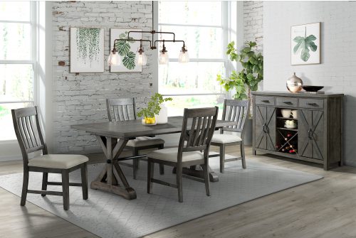 Trestle Dining Collection-ED-SK100-170SR-6P
