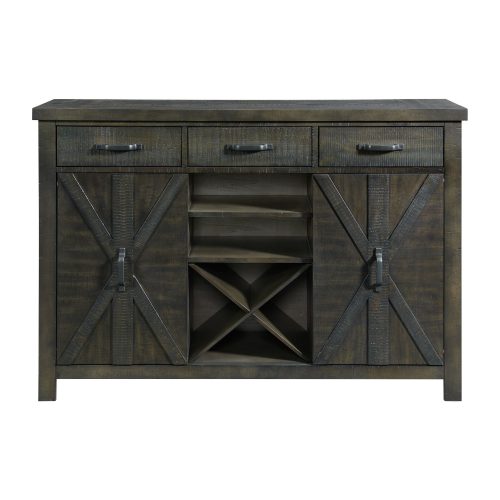 Trestle Dining Collection-Server-front view-ED-SKSR