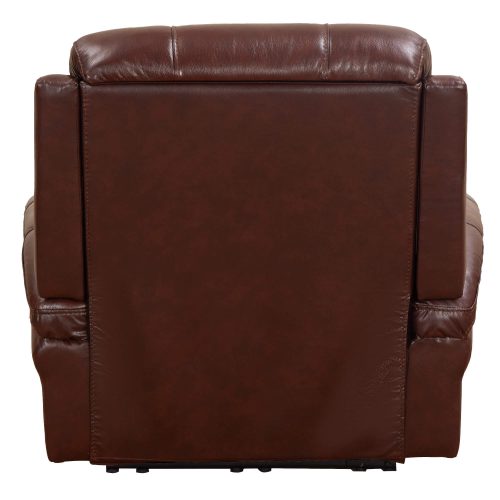 Luxe Leather Collection Reclining Armchair in Brown - Back view-SU-9102-88-1394-85