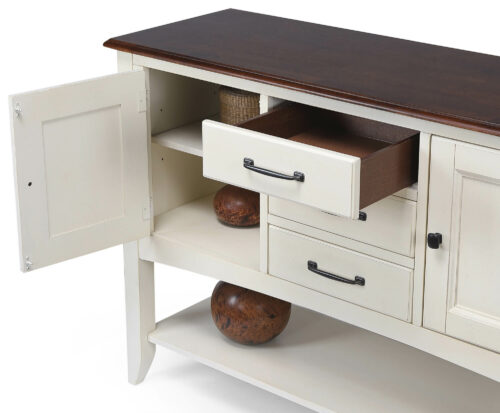 Andrews Collection-Sideboard in Antique White-Drawer and cabinet detail-DLU-1122-SB-AW