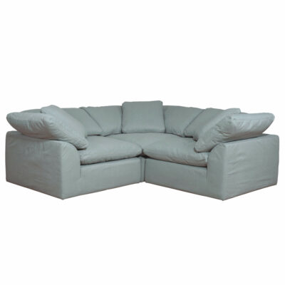 Cloud Puff Collection - Three Piece Sofa Sectional in Light Blue 391043-SU-1458-43-3C