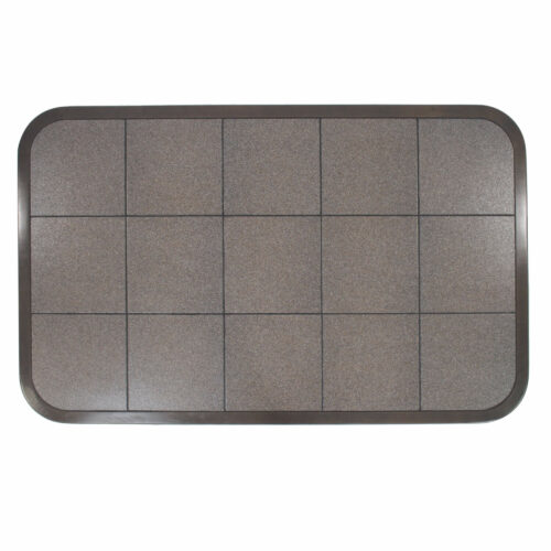 Kitchen island in Antique Gray finish with a gray tile top. Top view-CY-KIT2-AG