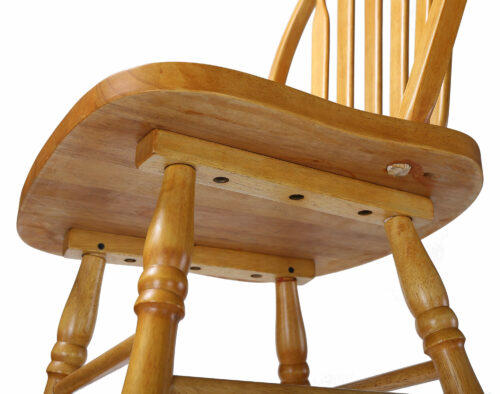 Oak Collection - Arrowback stools in light oak - Under seat detail-DLU-B824-LO-2