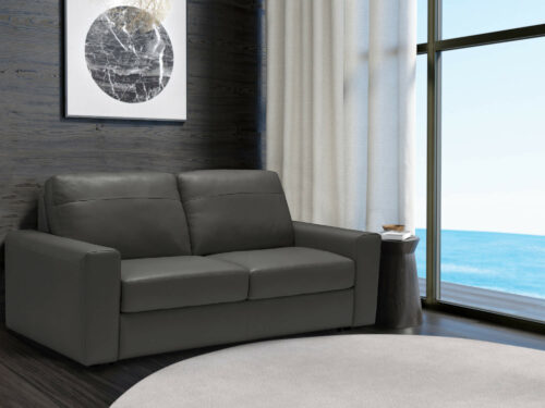Divine Sleeper Sofa - Angle view in dark gray in room setting-SU-D329-371L09-79